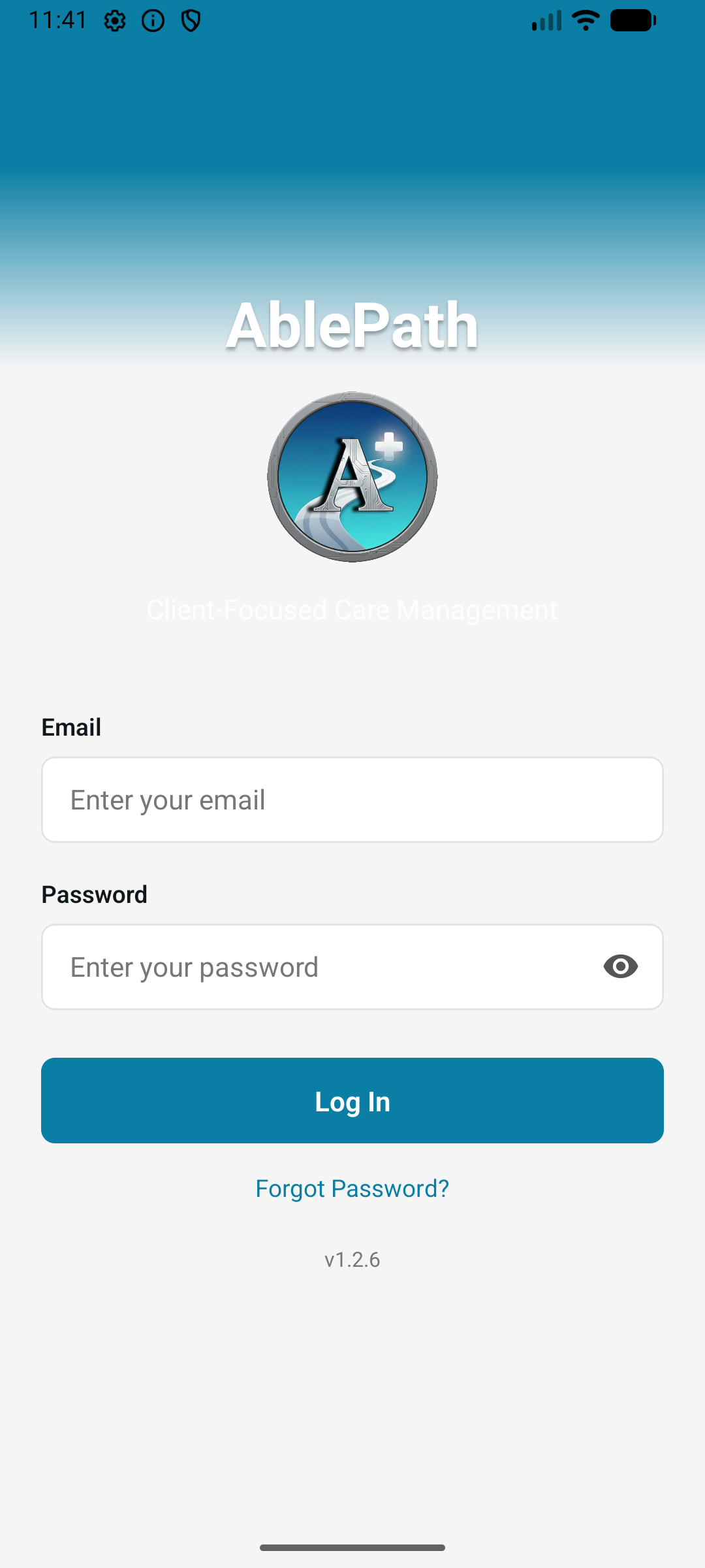 Sign in screen