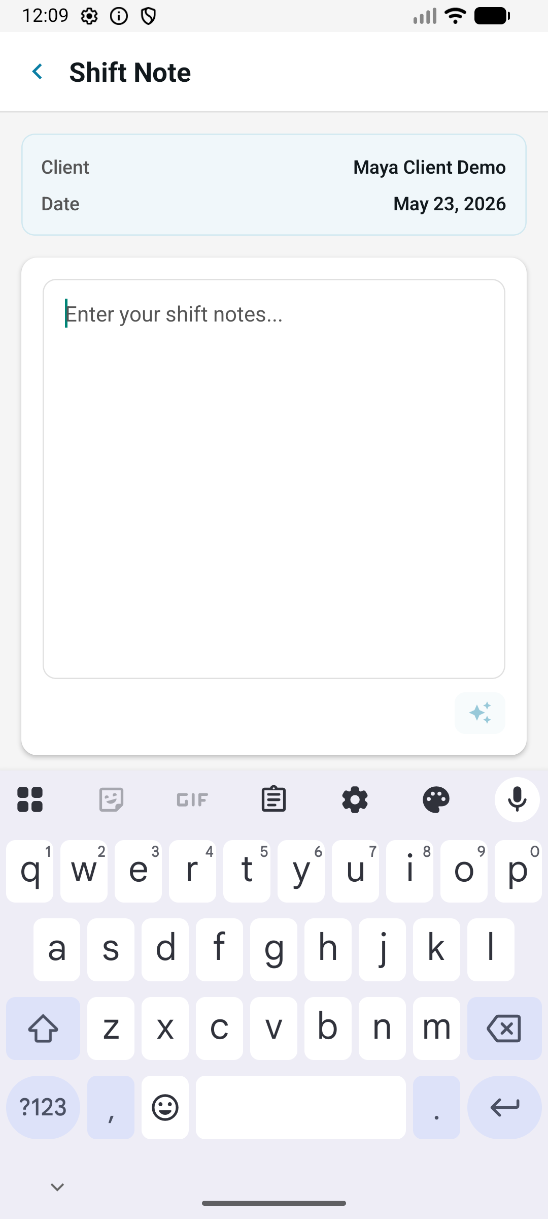 Add shift note