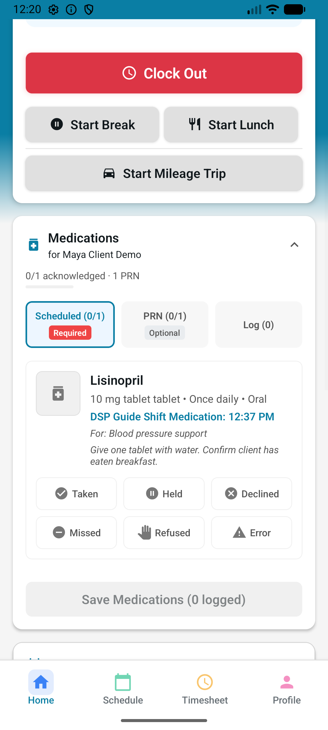 Medication workflow