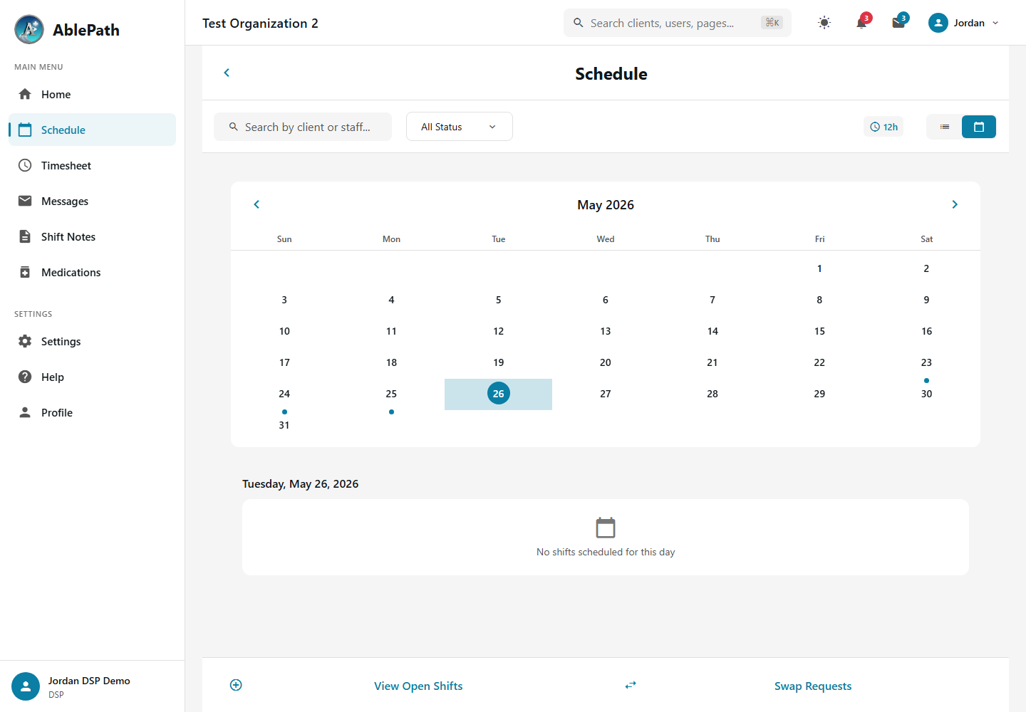 Personal Schedule Calendar