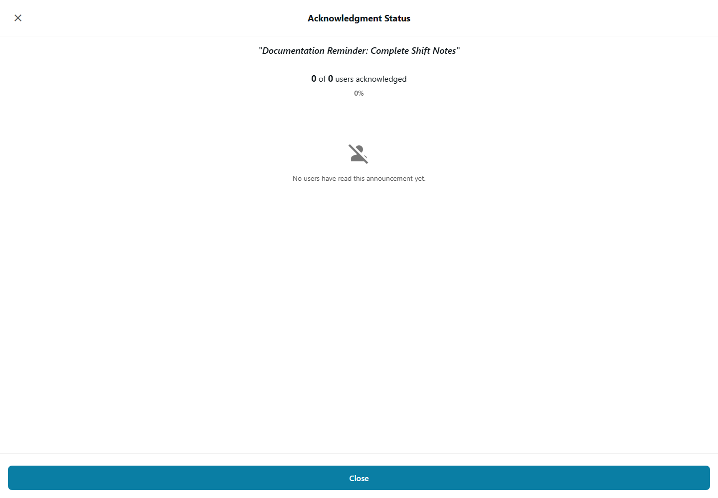 Acknowledgment Stats