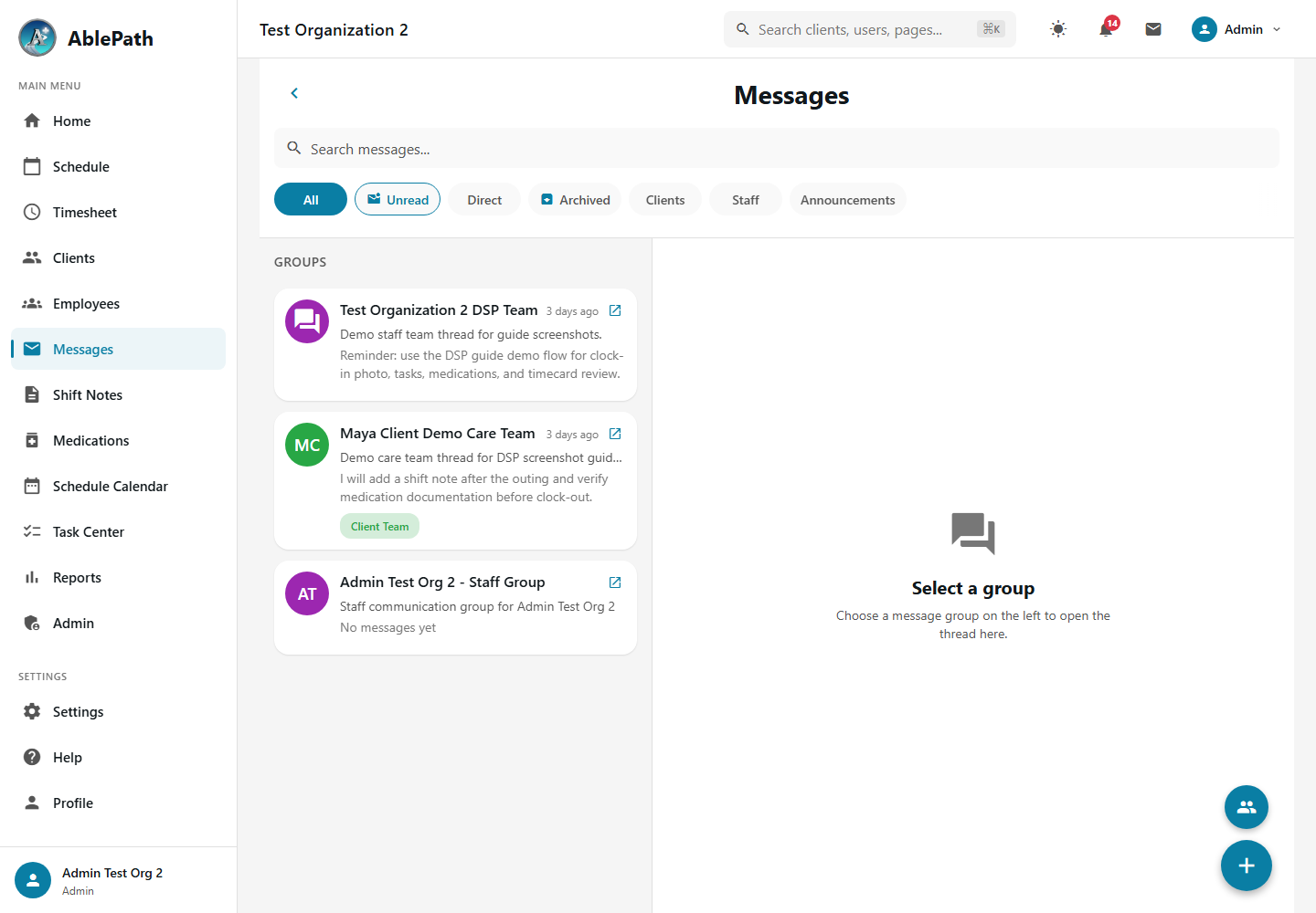 Messages