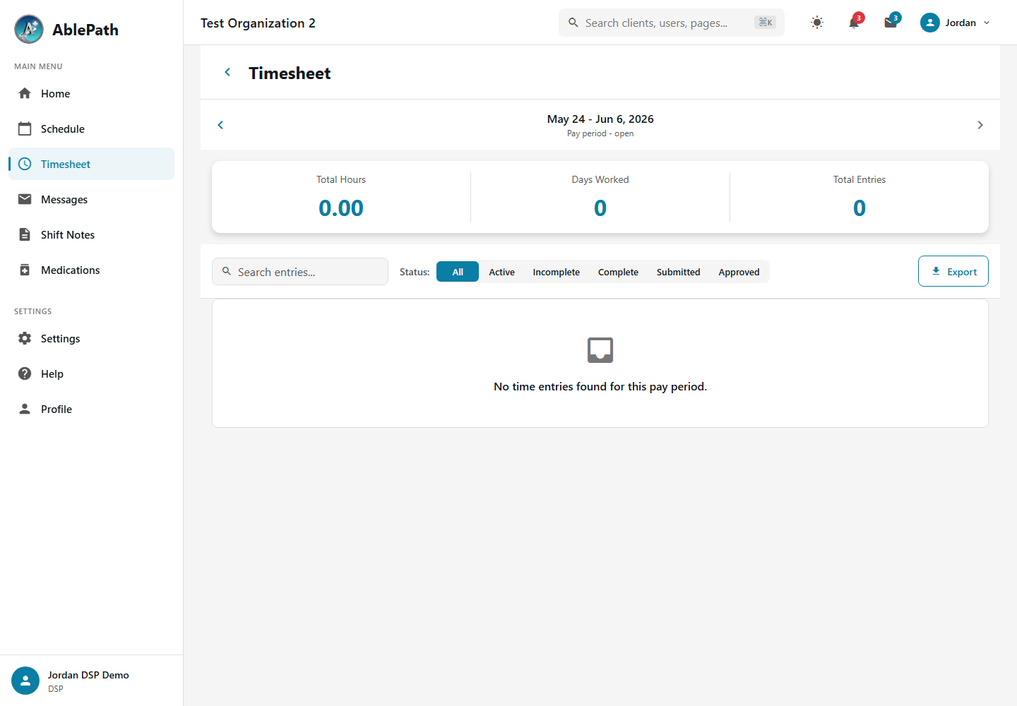 Timesheet View